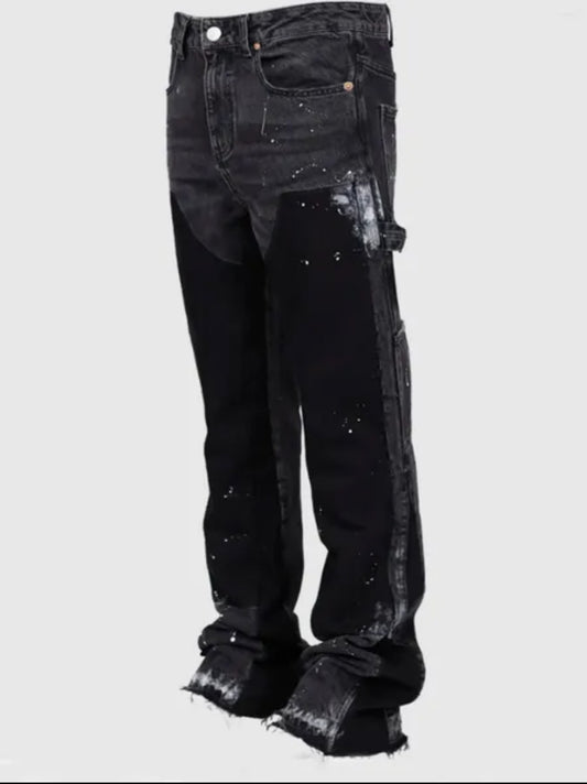 Flared Jeans Streetwear Black