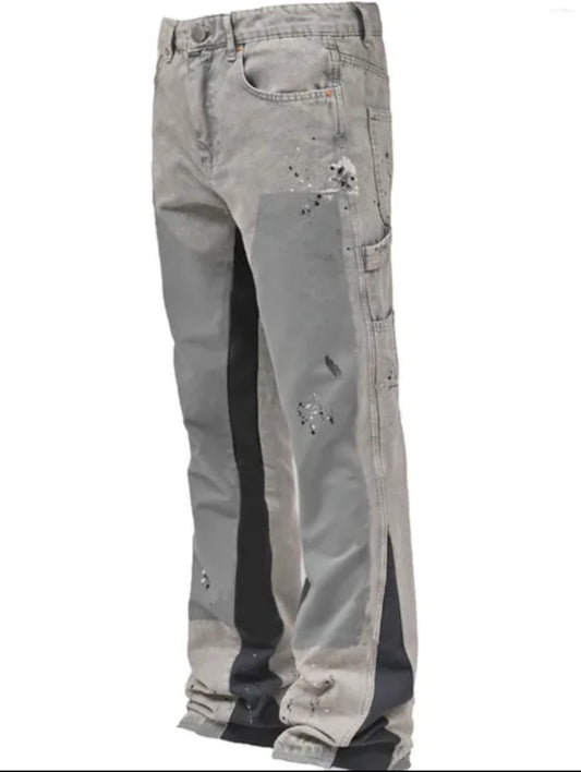 Flared Jeans Streetwear Grey